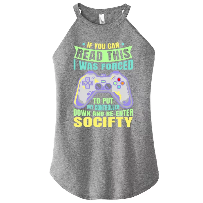 Funny Video Game Lover Geeky Gamer Nerd Gamer Gaming Addict Women’s Perfect Tri Rocker Tank