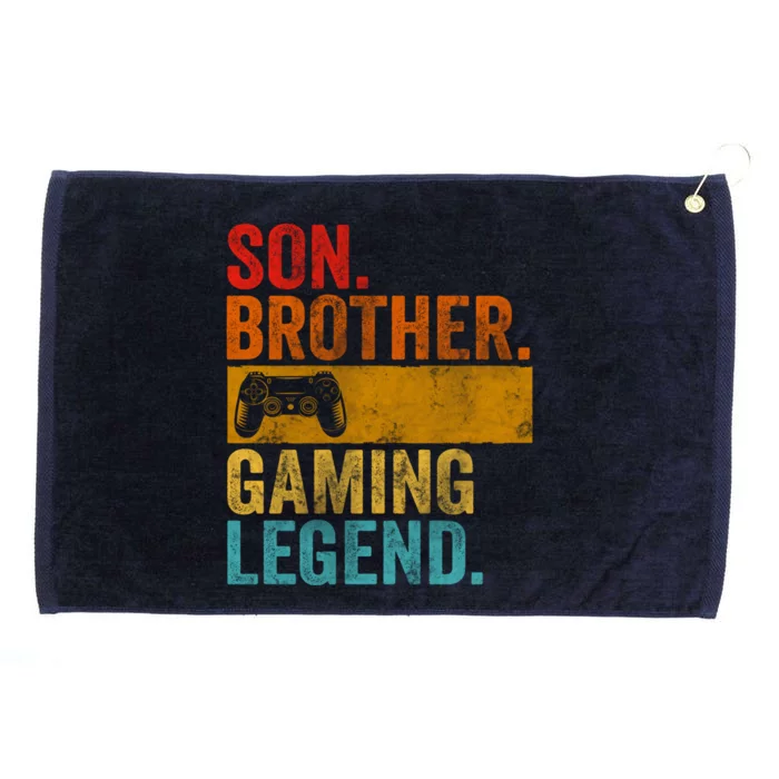 Funny Video Gamer Son Brother Gaming Legend Gift Grommeted Golf Towel