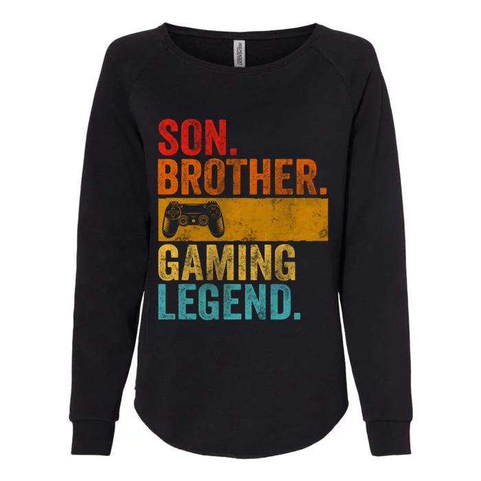 Funny Video Gamer Son Brother Gaming Legend Gift Womens California Wash Sweatshirt