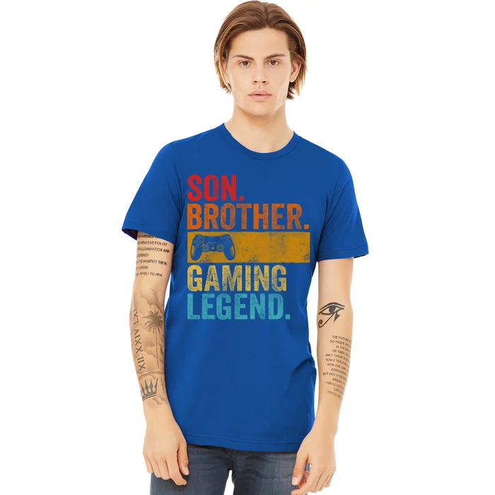 Funny Video Gamer Son Brother Gaming Legend Gift Premium T-Shirt