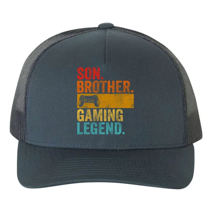 Funny Video Gamer Son Brother Gaming Legend Gift Yupoong Adult 5-Panel Trucker Hat