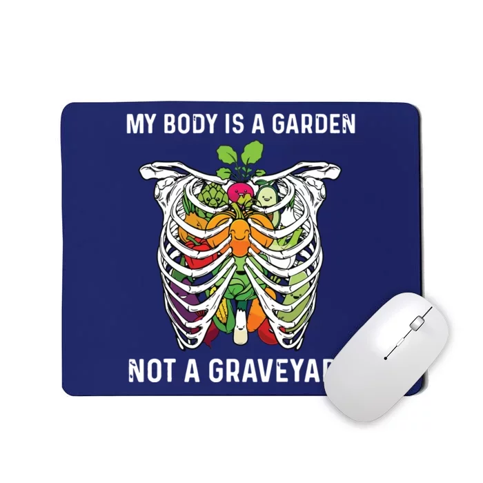 Funny Vegan Gift For Men Women Cool Vegetarian Foodie Eater Mousepad