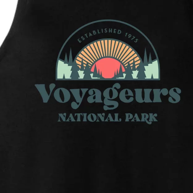 Family Vacation Gift Cute Gift Retro Voyageurs National Park Gift Ladies Tri-Blend Wicking Tank