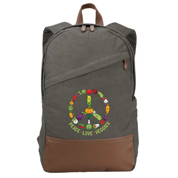 Funny Vegetarian Gift Men Women Cool Vegan Veggie Veganism Cotton Canvas Backpack