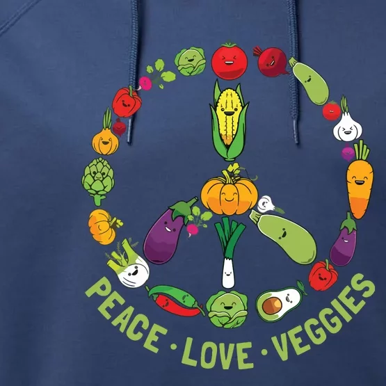 Funny Vegetarian Gift Men Women Cool Vegan Veggie Veganism Performance Fleece Hoodie