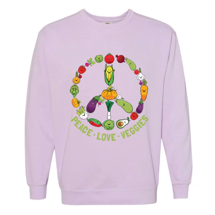 Funny Vegetarian Gift Men Women Cool Vegan Veggie Veganism Garment-Dyed Sweatshirt