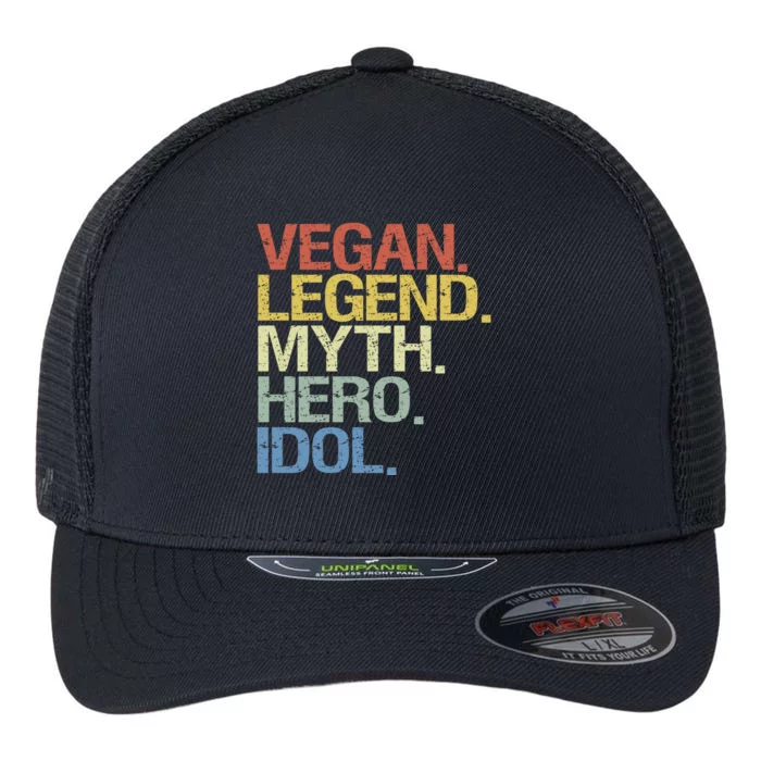 Funny Vegan Gift Flexfit Unipanel Trucker Cap