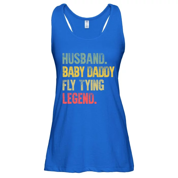 Funny Vintage Husband Daddy Fly Tying Legend Gift Ladies Essential Flowy Tank