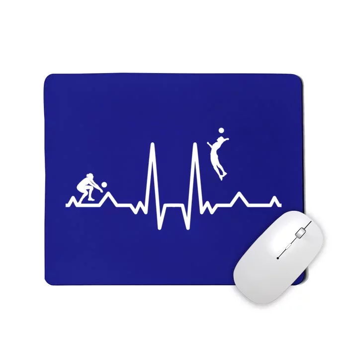 Funny Volleyball Heartbeat Volleyball Gift Mousepad