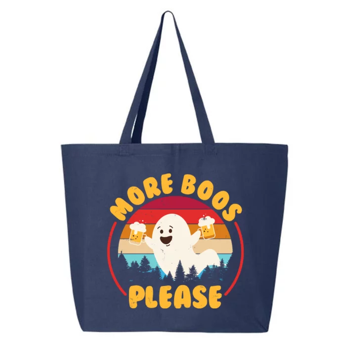 Funny Vintage Halloween More Boos Please Beer Lover Ghost 25L Jumbo Tote