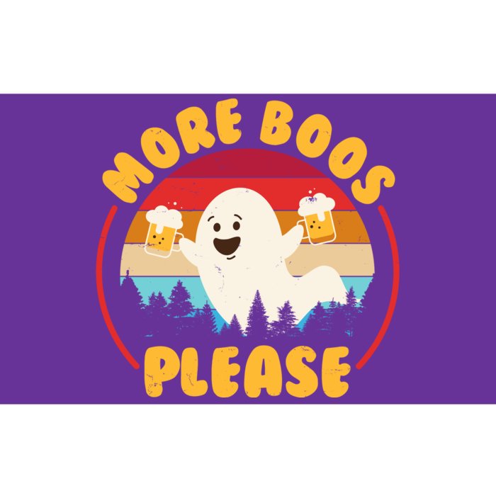 Funny Vintage Halloween More Boos Please Beer Lover Ghost Bumper Sticker