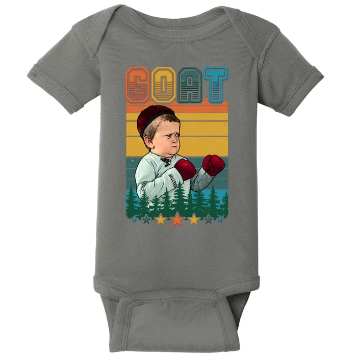 Funny Vintage GOAT Hasbulla Kid Boxer Baby Bodysuit