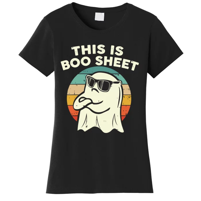 Funny Vintage Halloween Boo Ghost This Is Some Boo Sheet Gift Women's T-Shirt