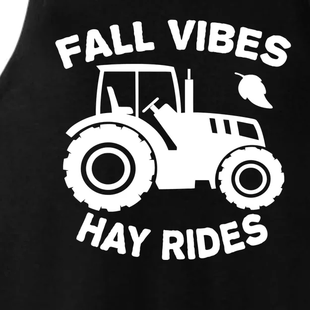 Fall Vibes Hay Rides Season Ladies Tri-Blend Wicking Tank