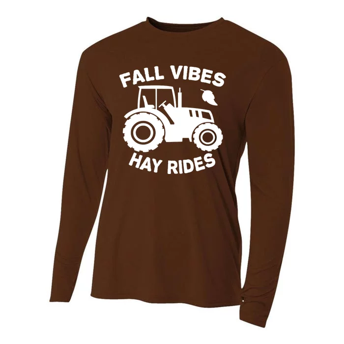 Fall Vibes Hay Rides Season Cooling Performance Long Sleeve Crew