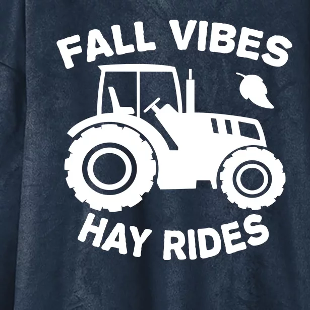 Fall Vibes Hay Rides Season Hooded Wearable Blanket