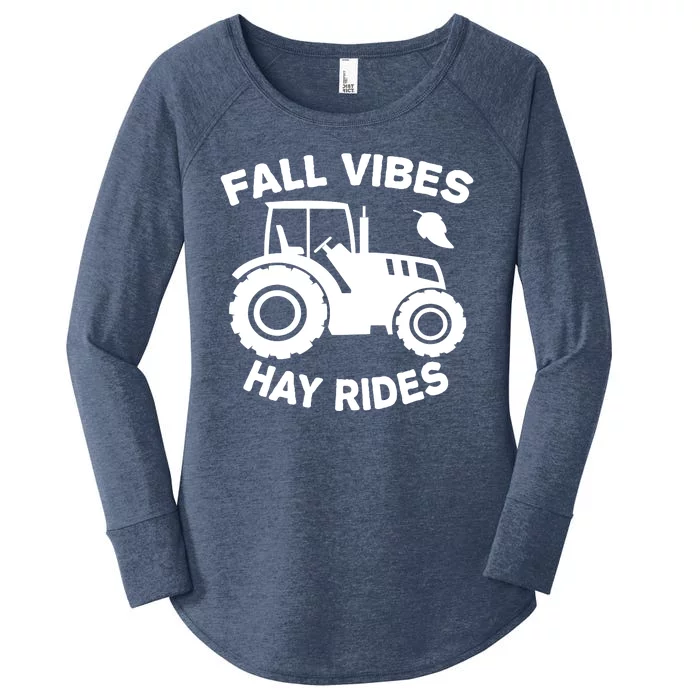 Fall Vibes Hay Rides Season Women's Perfect Tri Tunic Long Sleeve Shirt