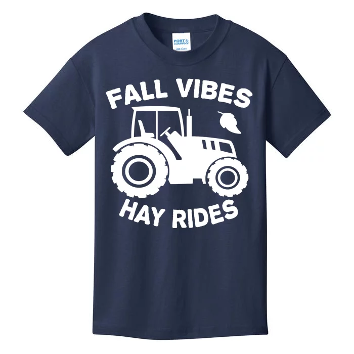 Fall Vibes Hay Rides Season Kids T-Shirt