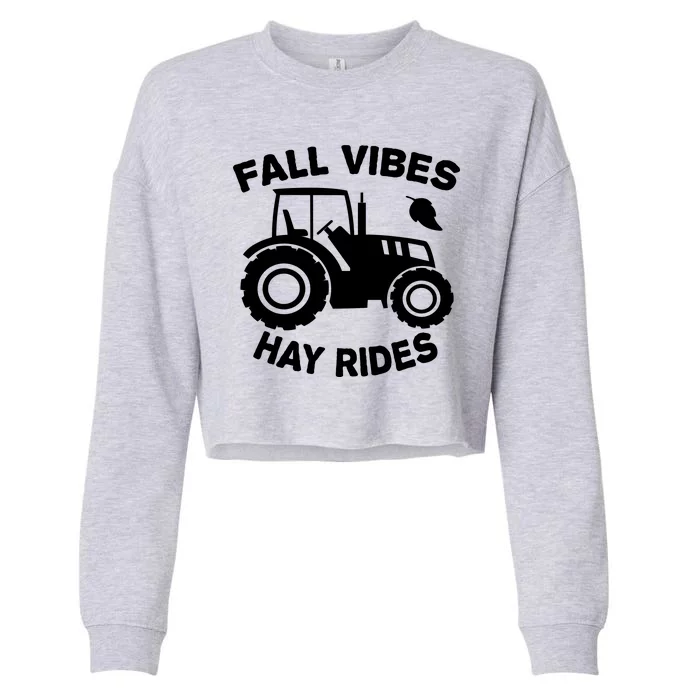 Fall Vibes Hay Rides Season Cropped Pullover Crew