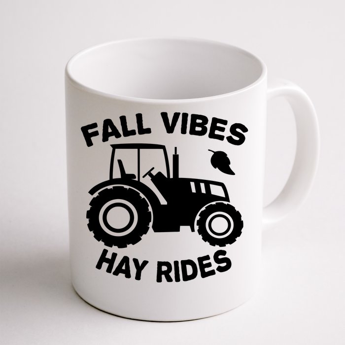 Fall Vibes Hay Rides Season Front & Back Coffee Mug