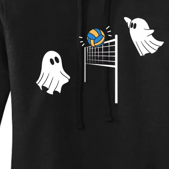 Funny Volleyball Halloween Ghost Volleyball Sports Lovers Women's Pullover Hoodie