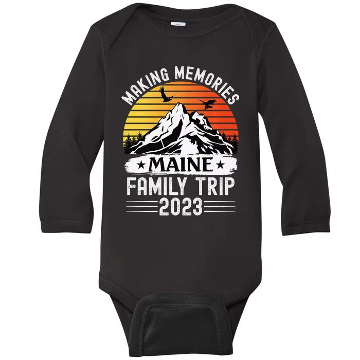 Family Vacation Hiking Camping Trip Tennessee Smoky Mountain Baby Long Sleeve Bodysuit