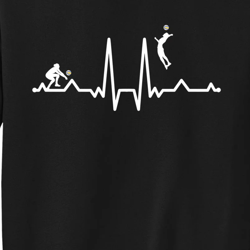 Funny Volleyball Heartbeat Gift For Lovers Sweatshirt