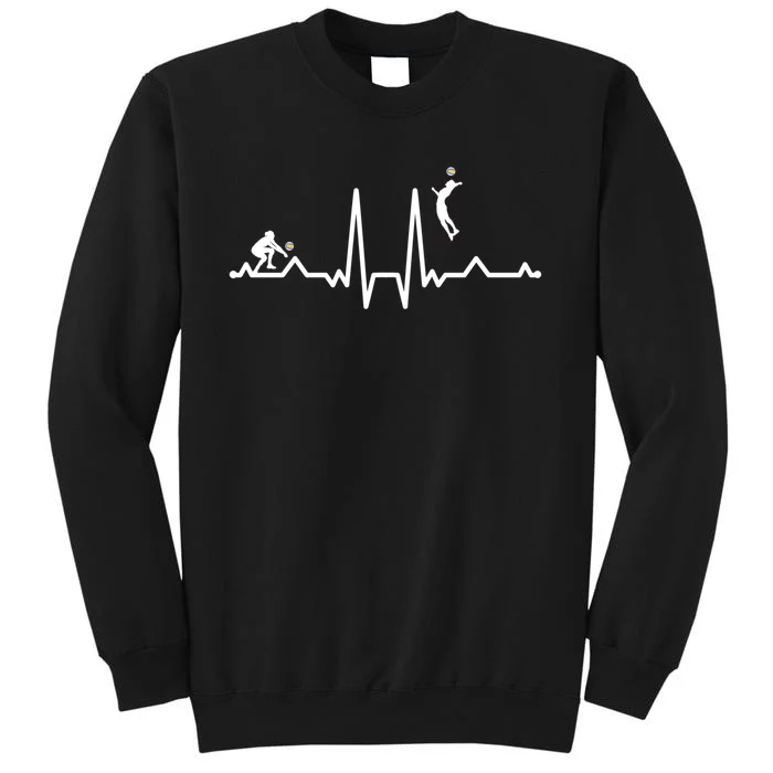 Funny Volleyball Heartbeat Gift For Lovers Sweatshirt