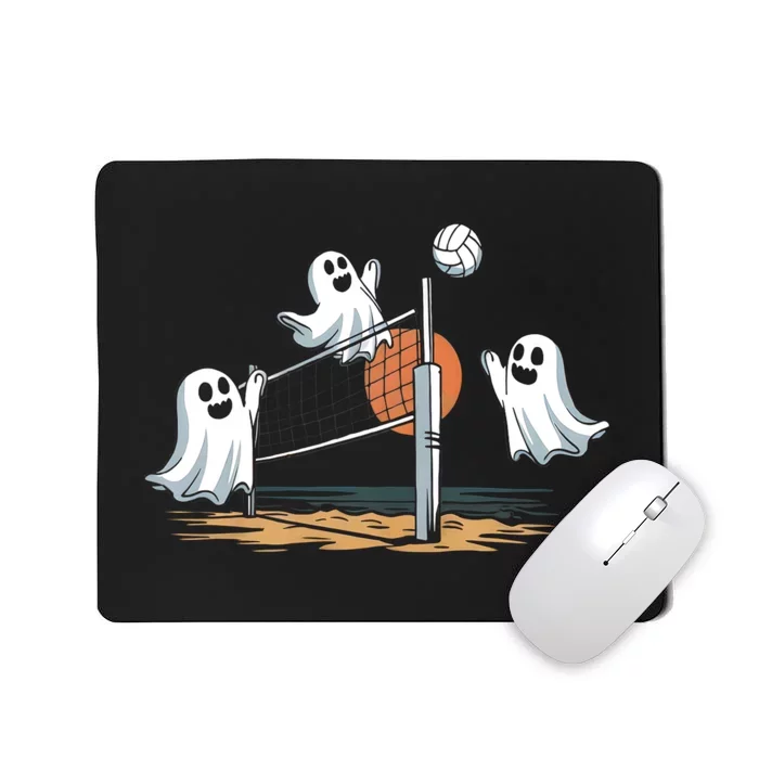 Funny Volleyball Halloween Ghost Volleyball Sports Lovers Mousepad