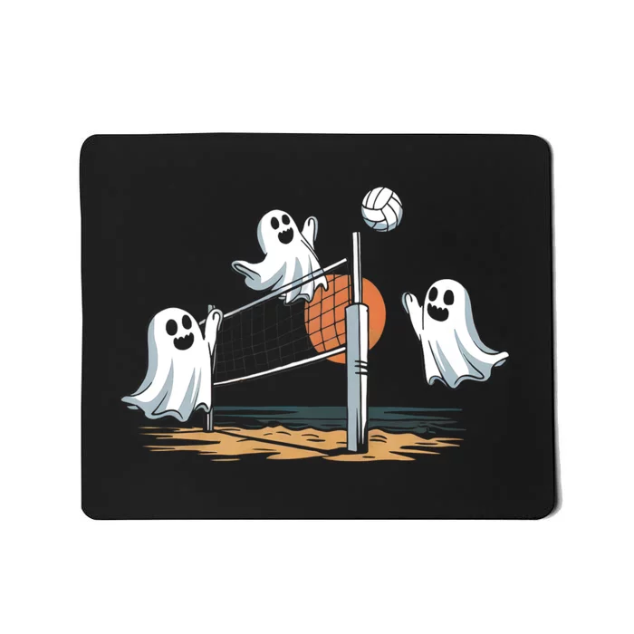 Funny Volleyball Halloween Ghost Volleyball Sports Lovers Mousepad