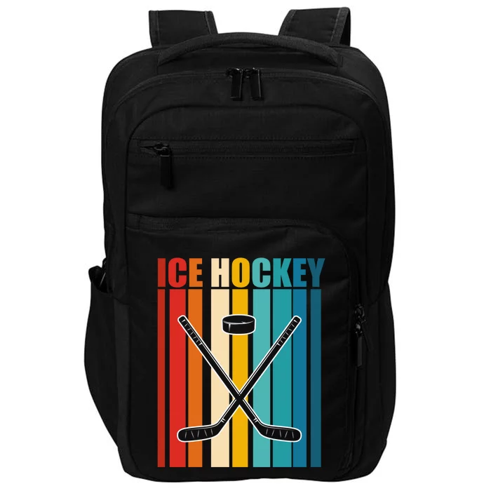 Funny Vintage Ice Hockey Gift Impact Tech Backpack