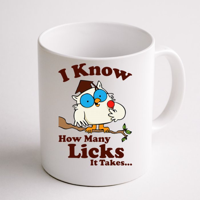 Funny Vintage I Know How Many Licks It Takes Front & Back Coffee Mug