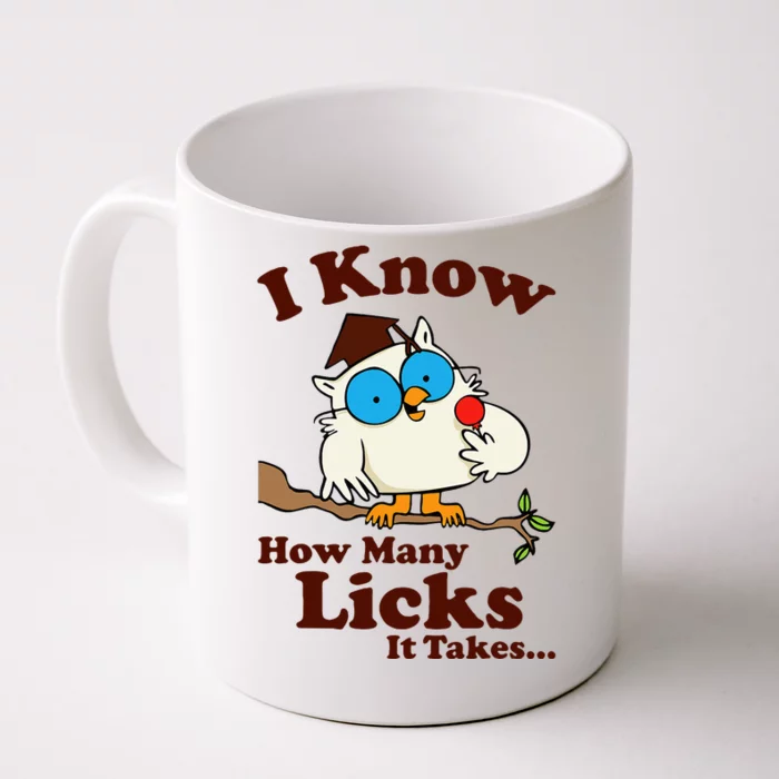 Funny Vintage I Know How Many Licks It Takes Front & Back Coffee Mug