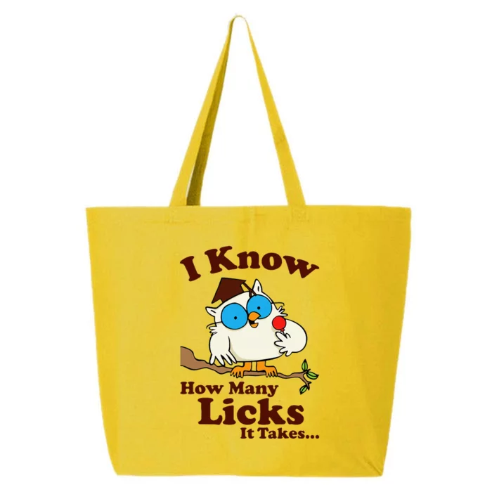 Funny Vintage I Know How Many Licks It Takes 25L Jumbo Tote