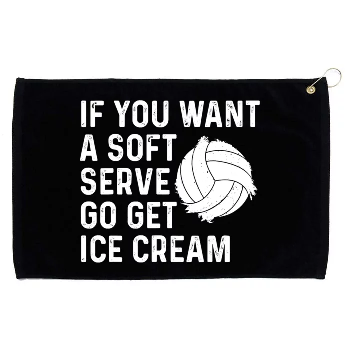 Funny Volleyball If You Want A Soft Serve Volleyball Women Grommeted Golf Towel