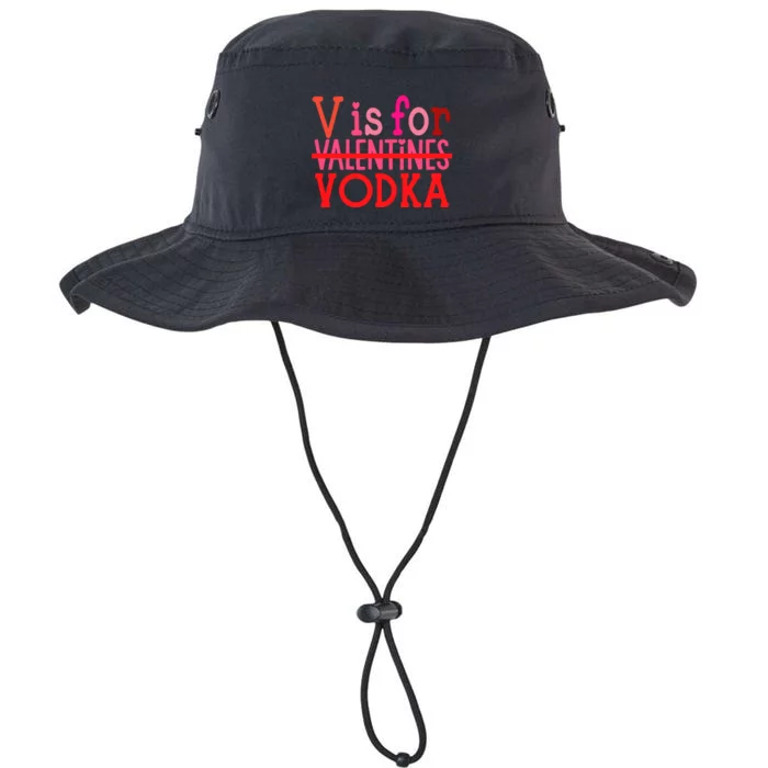 Funny V Is For Vodka Drinking ValentineS Day Legacy Cool Fit Booney Bucket Hat