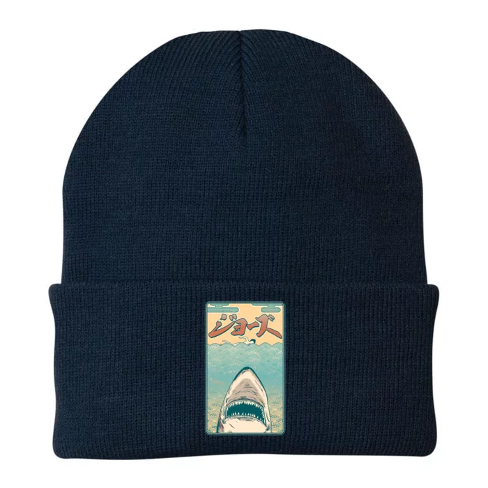 Funny Vintage Japanese Jaws Shark Poster Knit Cap Winter Beanie