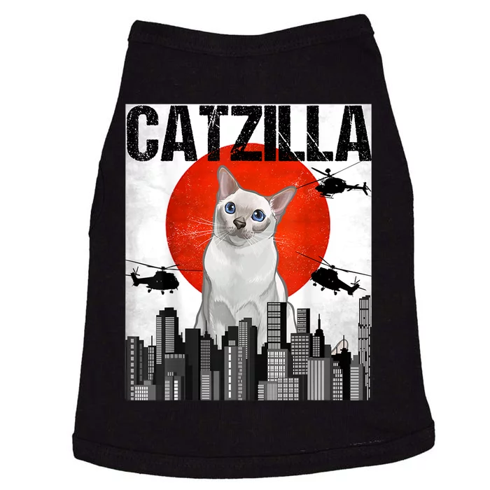 Funny Vintage Japanese Catzilla Onkinese Cat Doggie Tank