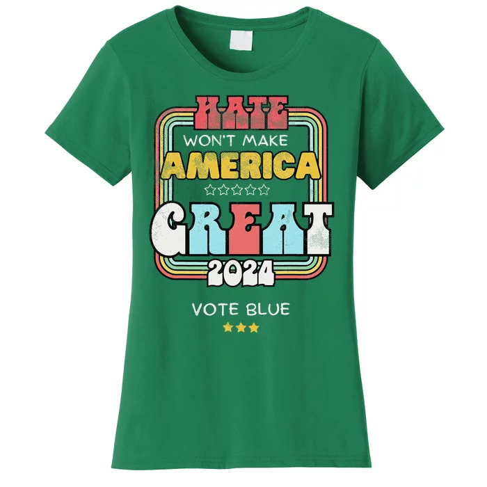 Funny Vintage Kamala Harris Walz Vote Blue 2024 Cool Retro Women's T-Shirt