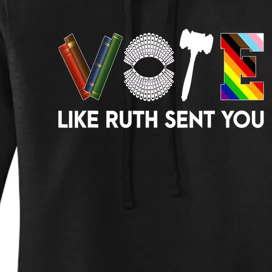 Funny Vote Like Ruth Sent You Gavel Feminists Lgbt Pride Women's Pullover Hoodie