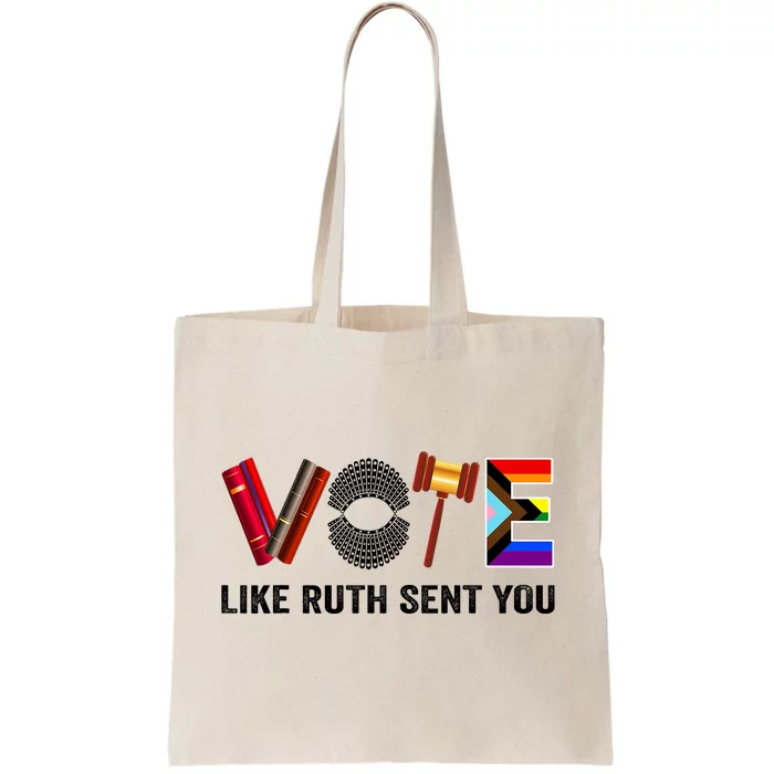 Funny Vote Like Ruth Sent You Gavel Feminists Lgbt Pride Design Gift Tote Bag