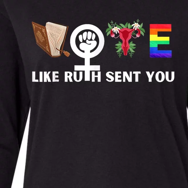 Funny Vote Like Ruth Sent You Gavel Feminists Lgbt Pride Womens Cotton Relaxed Long Sleeve T-Shirt