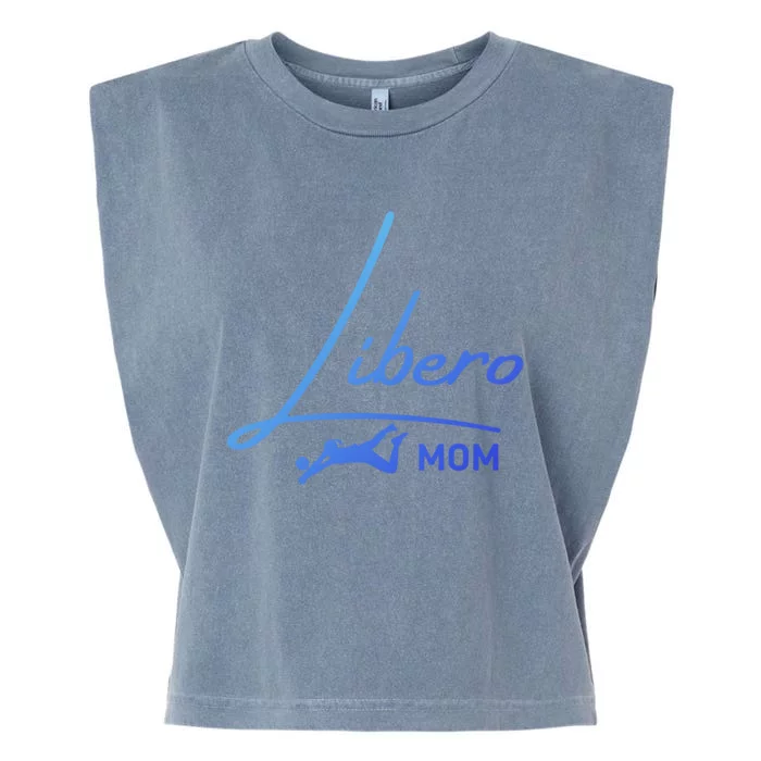 Fun Volleyball Libero Mom Graphic Gift Garment-Dyed Women's Muscle Tee