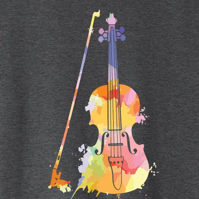 Funny Violin Lover Art For Men Women Violin Player Violinist Women's Crop Top Tee