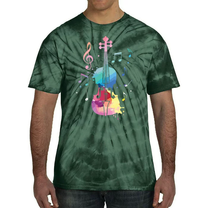 Funny Violin Lover Art For Men Women Violin Player Violinist Tie-Dye T-Shirt