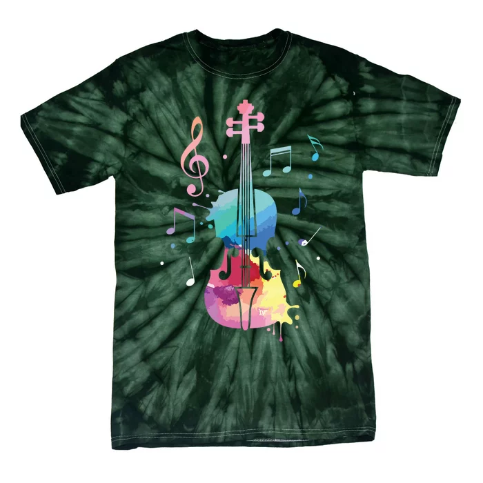 Funny Violin Lover Art For Men Women Violin Player Violinist Tie-Dye T-Shirt