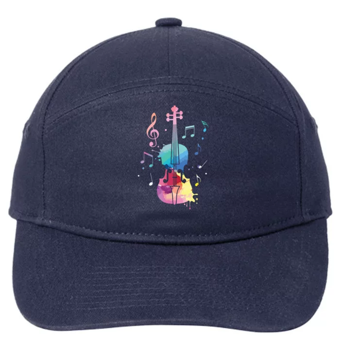 Funny Violin Lover Art For Men Women Violin Player Violinist 7-Panel Snapback Hat