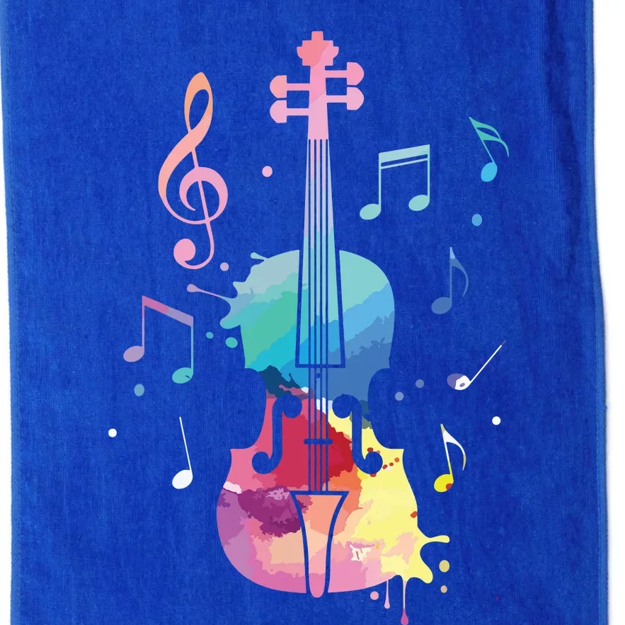 Funny Violin Lover Art For Men Women Violin Player Violinist Platinum Collection Golf Towel