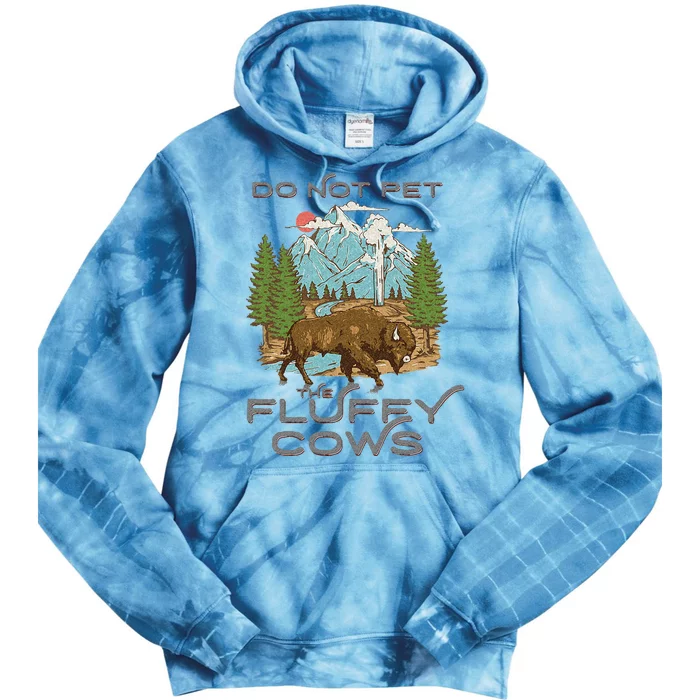 Funny Vintage Look Yellowstone National Park Bison Lover Tie Dye Hoodie