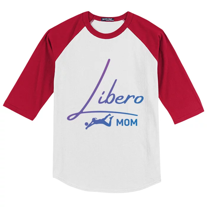 Fun Volleyball Libero Mom Graphic Gift Kids Colorblock Raglan Jersey